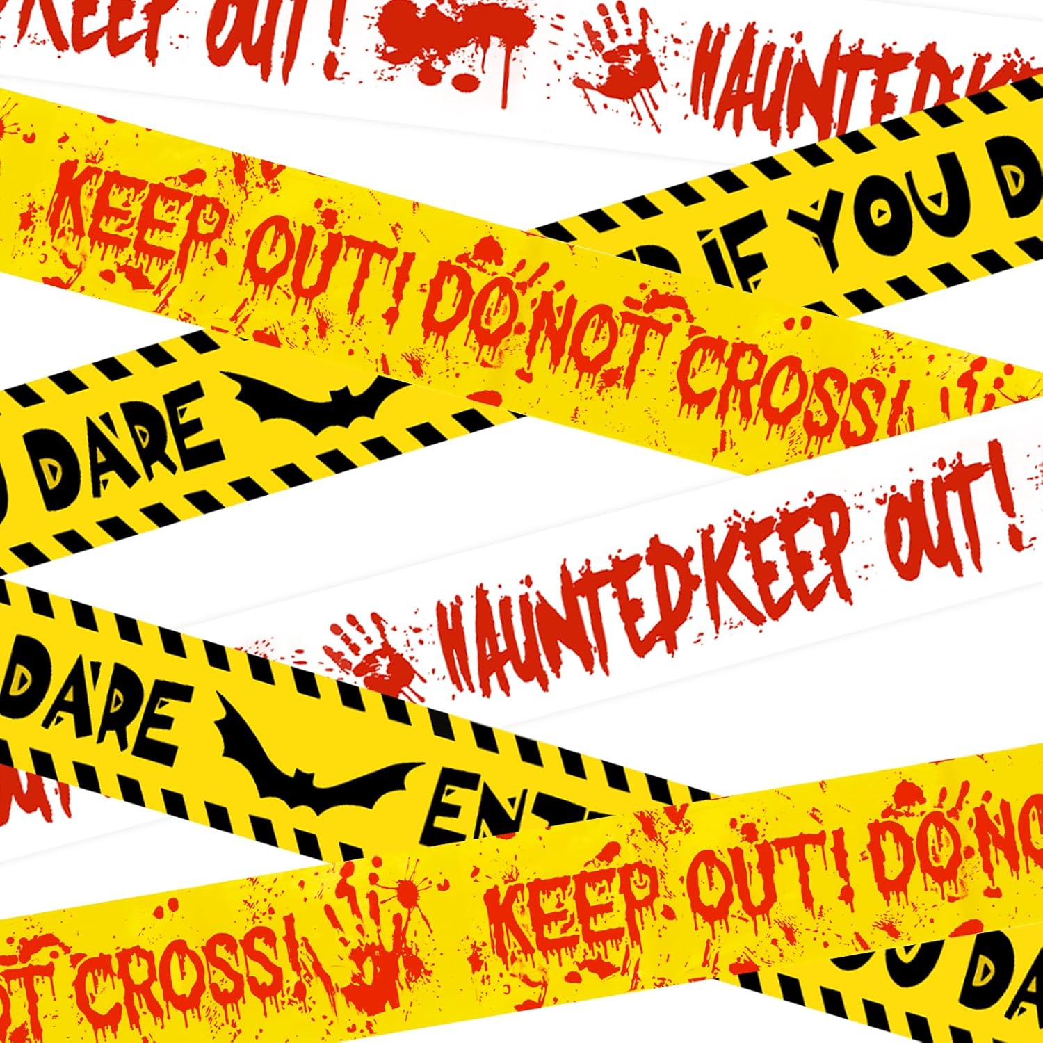 Halloween Decorations Caution Tape 3 in x 88.6 ft 3PCS, Scary Halloween Party Decorations for Indoor Outdoor, Haunted House Decor - Enter If You Dare - Haunted Keep Out - Keep Out Do Not Cross